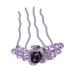 Bridal Tulip Hair Combs Crystal Rhinestone Sparkly Glitter Metal Side Hair Combs with Long Teeth Slide Hairpins Accessories(Purple)