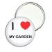 I Love My Garden - 77mm Round Compact Mirror