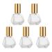 Minkissy Glass Roll-On Bottle Polygonal Roller Bottle with Stainless Steel Roller Ball for Home Outdoor 5pcs 8ml