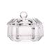 Asudaro dappenlas 2PCs Dappen Dish glass for acrylic powder crystal glass Dappen Dappen with lid nail art clear dappen shells mug for acrylic fluid powder styling tool transparent #4