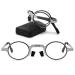 Magimodac foldable reading glasses women men mini reading glasses Blue light filter reading help with etui 1.0 1.5 2.5 3.0 3.5 around 1.0 x