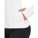 Baleaf Women's Thermal Fleece Long Sleeve Shirt - White, Large | Running Athletic Top with Thumbholes & Zipper Pocket - Buy Online on GoSupps.com