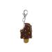 Miniblings ice cream on the stem stemeis charm zipper pull brown - handmade fashion jewelry i chain pendant silver -plated - beggar pendant beggar bracelet - trailer for bracelet