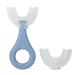 Our Happy Bubble Kids U Shaped Toothbrush - Age 2-5 (Blue) Toddler Toothbrush - U Shaped Toothbrush Kids - Tooth Brush Kids 360 Premium Soft Silicone Kid Toothbrush U Shape