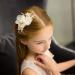 Elegant Flower Girl Hair Accessory - White Pearl Floral Hair Pin for Weddings & Parties - Buy Online on GoSupps.com