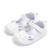 LACOFIA Baby Girls Mary Jane Flats Infant Anti-Slip First Walking Shoes 3 UK Child B White