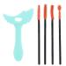 Mascara Shield Applicator - Silicone Mascara Shield Stencil | Heart-Shaped Design Eye Makeup Tool for Night Out Party Daily Use Dating Green + Eyelash Brush