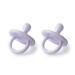 Filibabba Silicon Schnuller 2 Set |Baby pacifier made of 100 % silicone in beautiful colorsRound pacifier |Danish design |2 pieces with a pacifier box (Fresh Violet)