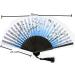 Hand Fans for Women Foldable 2Pcs Folding Hand Held Fans Elegant Flower Bird Butterfly Silk Fans with Grey Tassel Exquisite Black Bone Bamboo Chinese Fan for Dancing Party Wedding - Buy Online on GoSupps.com