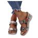 NLOMOCT Orthopedic Sandals For Women Arch Support, Women's Fashion Leopard Print Wedges Sandal Anti-Slip Shoes Comfy Sandals 02-multicolor 6.5