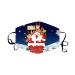 1 Pieces Adults Protect_Cover_Mask Washable Reusable Christmas Print With Filter Pocket Adjustable Earloops (L)