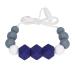 Buy Dark Blue Silicone Biting Toys - Easy to Clean Baby Feeding Chain | Safe & Pedagogically Designed for Everyday Use - Buy Online on GoSupps.com