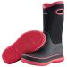 HISEA Rain Boots for Women Mid Calf Rubber Boots Waterproof Neoprene Insulated Barn Boots for Mud Working Gardening 8 Black