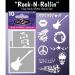 Glitter Tattoo Stencil Set - Rock N Rollin Temporary Tattoos | Hypoallergenic and Dermatologist Tested - Buy Online on GoSupps.com