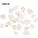 dijiusidy 50 Pieces Glass Crystal Set Eye-catching Personalized Nail Art Rhinestones DIY Handcraft Manicure Accessories for Card Making Gold Pink - Buy Online on GoSupps.com