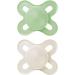 MAM Original Start Soother 0-2 Months (Pack of 2) Baby Soother Made from Sustainable Material SkinSoft Silicone Teat with MAM Soother Case Cream Plain Stone