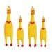 Proleo 4 pieces rubber screaming chicken toys yellow rubber squeak chicken toys novelty and permanent rubber chicken decompression tool gadgets