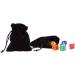 10 Medium 3 x 4 Black Velour Pouches with Drawstrings by Wiz Dice - Buy Online on GoSupps.com