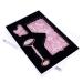 Natural Rose Quartz & Jade Roller Gua Sha Set - Reduce Eye Puffiness & Promote Relaxation - International Shipping Available - Buy Online on GoSupps.com