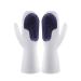 Magic Dish Washing Gloves Silicone Rubber Cleaning Brush Scrubber Kitchen Accessories (Purple)