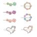 7Pcs Rhinestone Flower Hair Clips Side Clip MGPFERD Girl Bangs Clips with Heart Shape Hair Pins Headdress Hair Accessories for Women