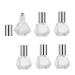 Upstore 6 pieces 8 ml glass roll-on bottles Roller Roller Flasch with stainless steel roller balls polygonal cosmetic containers for essential oils perfumes aromatherapy (silver cap)