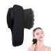 Silicone Face Scrubber Comfortable Face Wash Brush 2 in 1 Face Massager Silicone Facial Cleaner with Lid for Deep Scrubbing Aezon Black