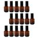 Minkissy 15Pcs empty nail polish bottles with brush cap refillable glass nail polish container clear empty make-up container for nail art diy salon 10ml