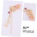FOMIYES 1pc Pearl Hairpin Gold Hair Pin Gold Tassel Jaw Trainer Chinese Wedding Decoration Japanese Hair Accessories Chinese Hairpin Wood Hair Fork Pink Miss Hair Clip Classical - Buy Online on GoSupps.com