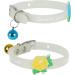 2Pcs Glow in The Dark Cat Collars with Bell | Adjustable (20-30cm) | Metal Buckle | For All Cats & Small Dogs | Floral - Buy Online on GoSupps.com