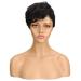 D but Real Hair Wig for Women - Short Pixie Brazilian Virgin Hair | 9 Inch 76g Black (1B) - Premium Quality Wigs - Buy Online on GoSupps.com