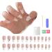 French Tip Press on Nail Long White Rhinestones Stick on Nail False Fake Nail with Glue for Women Girl Nail Art - Buy Online on GoSupps.com