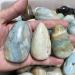 Natural Quartz Stones Polished Sky Blue Drop Shape Caribbean Calcite Crystal Palm Stone 1pc Chakra Reiki Balancing - Buy Online on GoSupps.com