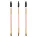 Eyebrow Brush - Set of 3 Spoolie and Angled Eye Brow Brush Apply for Brow Powders Waxes Gels and Blends (Multi-colored) Pink