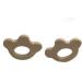 Wendysun 3pcs Cute Cartoon Wood Teether - Natural Animal Paw Shape Baby Teething Toy - Buy Online on GoSupps.com