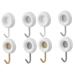 Alipis 8 Pcs No Punching Hook Heavy Duty Hook Towel Hanger Hooks Punch Hook Wall Hanging Coat Hook 7X4.4CMx2pcs Assorted Colorx2pcs