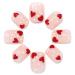 Brishow Valentine's Day Artificial Nails - Red Heart Press-On Ballerina Acrylic Nails | 24 Short False Nails for Women & Girls - Buy Online on GoSupps.com