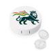 Rastafarian Lion Flag Round Case For Contact Lens Kit Storage Box with Mirror Printed