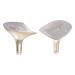 HARFINGTON 1pair Heel Repair Replacement 1.85"x2.05" High Stiletto Heel DIY for Women Shoe Gold Tone 1.85"x2.05" Gold Tone