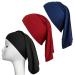 3 Pack Dreadlocks Tube Socks Spandex Hair Covers for Women Men Locs Braids Twists(Navy Blue Black Wine Red) Black+Navy Blue+Wine Red