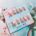 RikView Pink Butterfly Coffin Press on Nails - Medium Fake Glossy Nails for Women - Buy Online on GoSupps.com