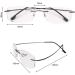 Lightweight Rimless Titanium Reading Glasses for Men & Women - Black +3.50 - Buy Online on GoSupps.com