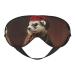 French Fashion Model Ferrets Print Double-Sided Eye Mask Soft and Light Blocking for Enhancing Sleep Quality