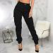 Women's Camo Cargo Lounge Pants - X-Large Black Camouflage Sweatpants with Pockets - Buy Online on GoSupps.com