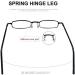 Buy Metal Frame Portable Spring Hinge Reading Glasses in Black +1.5 | Stylish & Comfortable International Shipping - Buy Online on GoSupps.com