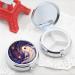 Koi Fish Ying Yang Design Custom Round Pill Box | Unique Medicine Organizer & Coin Purse - International Shipping Available - Buy Online on GoSupps.com