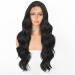 AISI HAIR Long Wavy Black Synthetic Wig 28 Inch - Natural Heat Resistant Full Wig for Women - Daily Body Wave Style with Side Part - Black Color - Buy Online on GoSupps.com