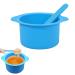 1pcs Silicone Warm Wax Pot Liner Reusable Silicone Wax Warmer Liner With A Stirring Rod Collapsible Silicone Wax Warmers Liner Wax Pot Liner for Home or Beauty Shop to Melting Wax Hair Removal(Blue)