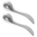 FRCOLOR B tonnets de Massage Yeux en Alliage de Zinc 2 Pcs Cuill re de Massage Contour des Yeux Lisse Masseur Oculaire Anti- d me Raffermissant Visage Soin Peau Hydratant Usage Domestique Argent