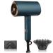 Hair Dryer QISUO Hair Dryer Professional Folding Portable Household 1800W High Power Hair Blower Hair Drier 3 Variable Speed Green